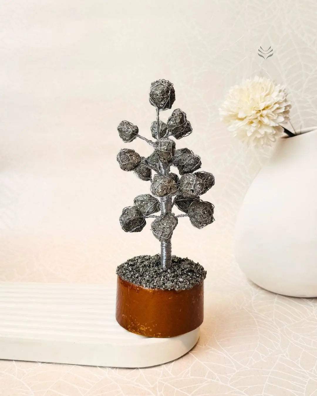 Light-Coded Iron Pyrite Crystal tree