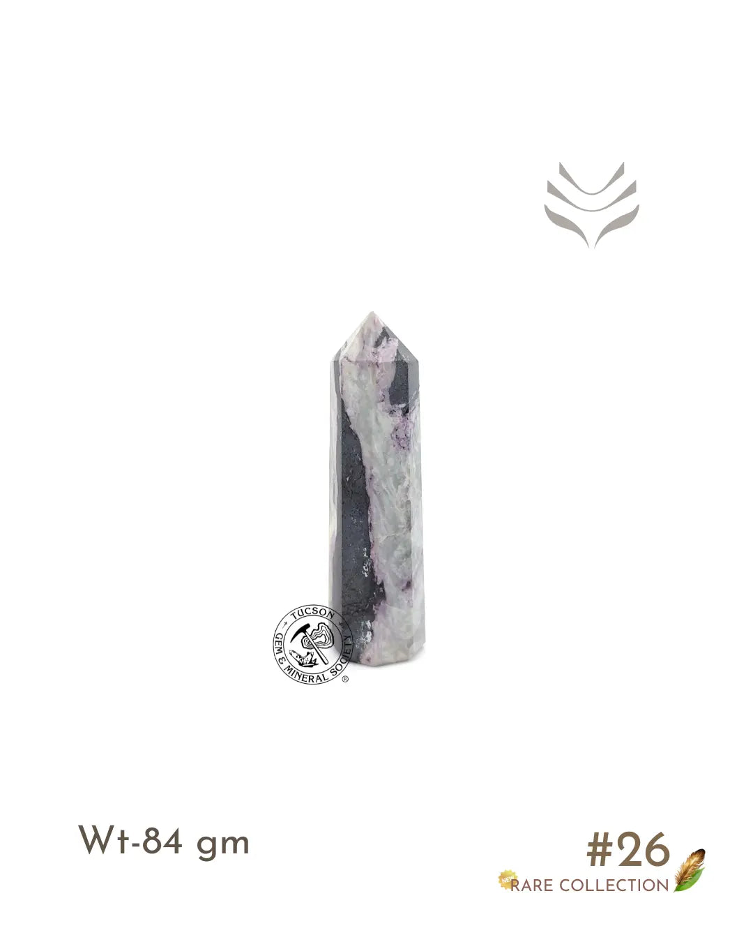 Light-Coded Kammererite Point - Illusion of waterfall #26