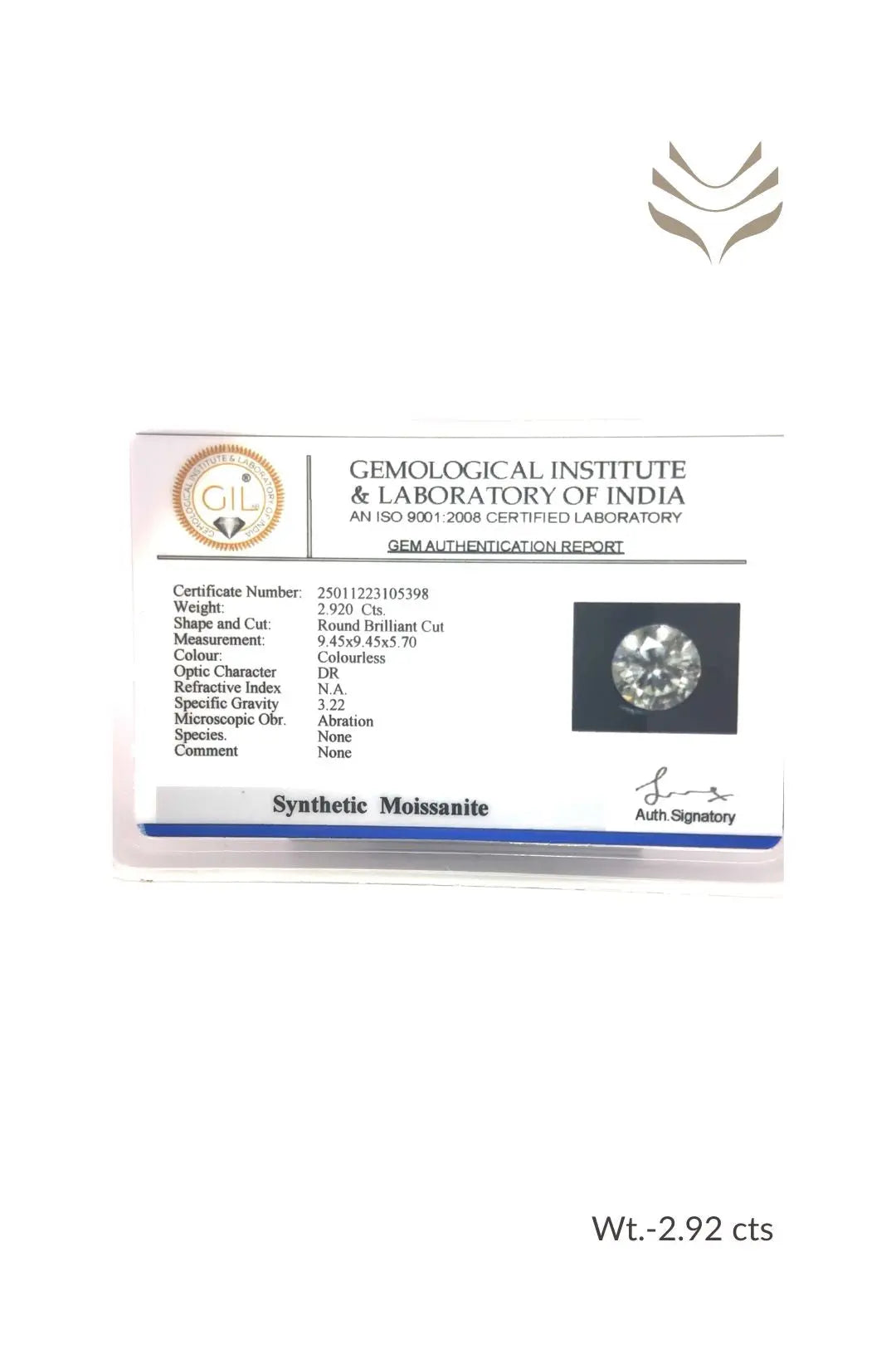 Light-Coded Moissanite - 2.92 Ct