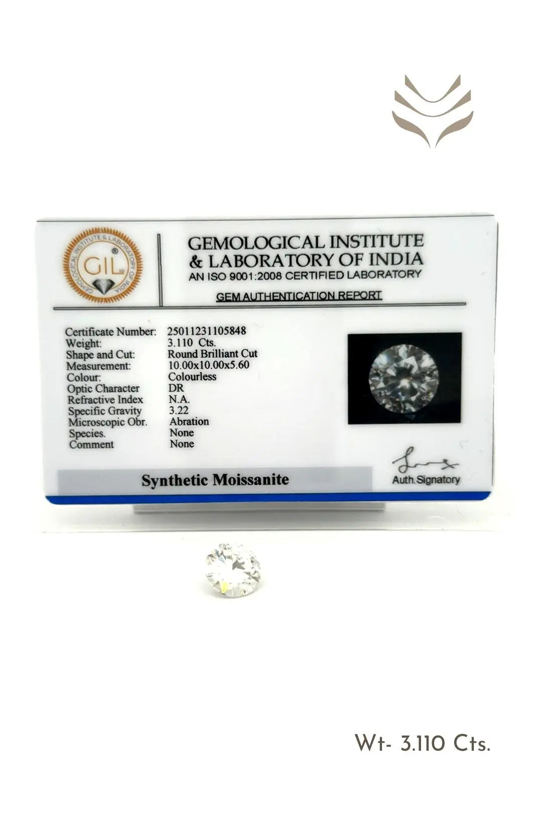 Light-Coded Moissanite - 3.11 Ct