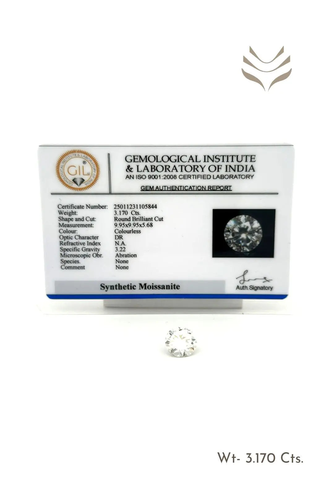 Light-Coded Moissanite - 3.17 Ct