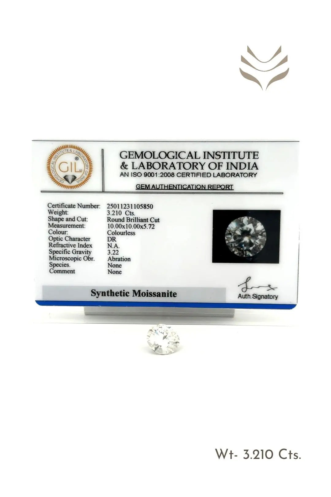 Light-Coded Moissanite - 3.21 Ct