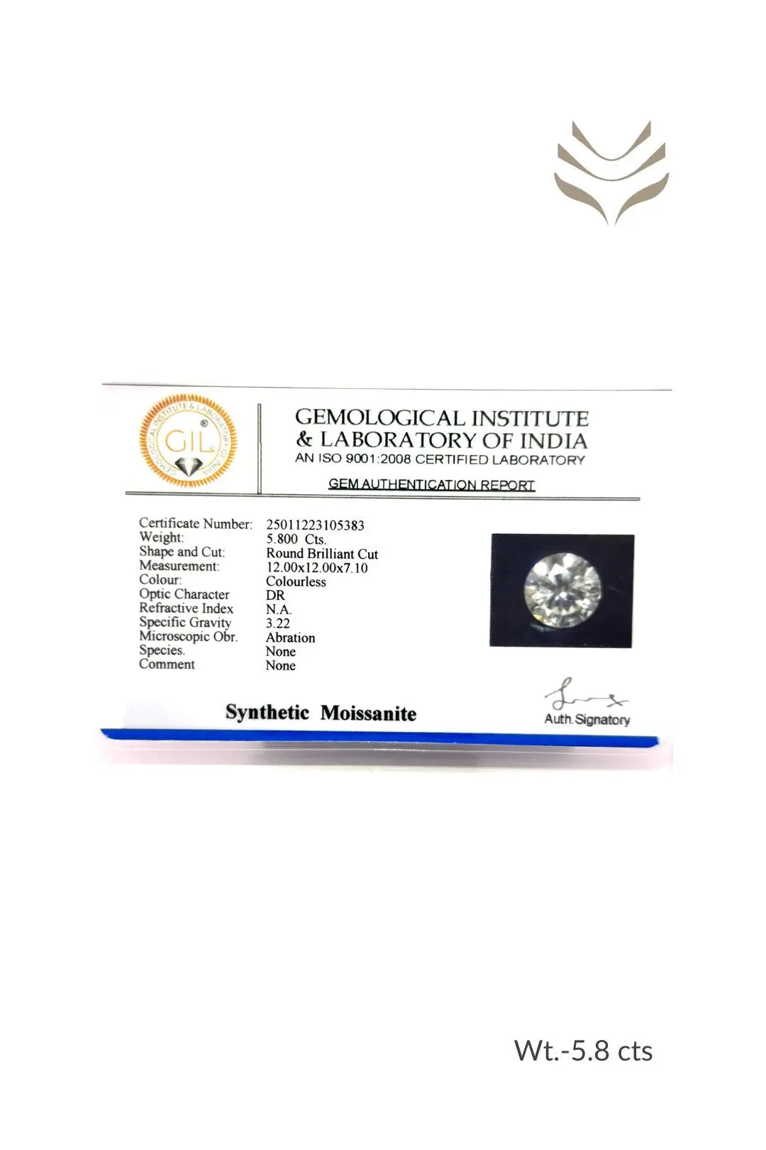 Light-Coded Moissanite - 5.8 Ct