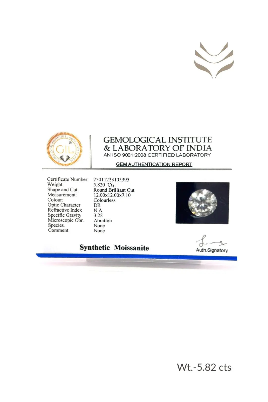 Light-Coded Moissanite - 5.82 Ct