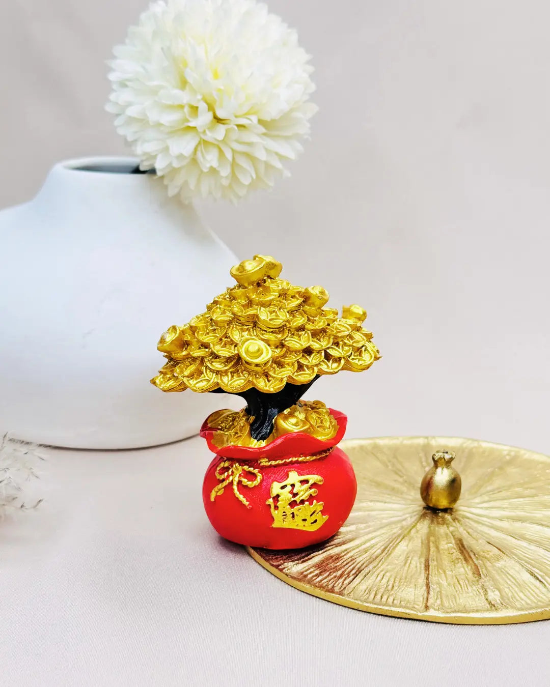 Light-Coded Money Tree On Wealth Pot