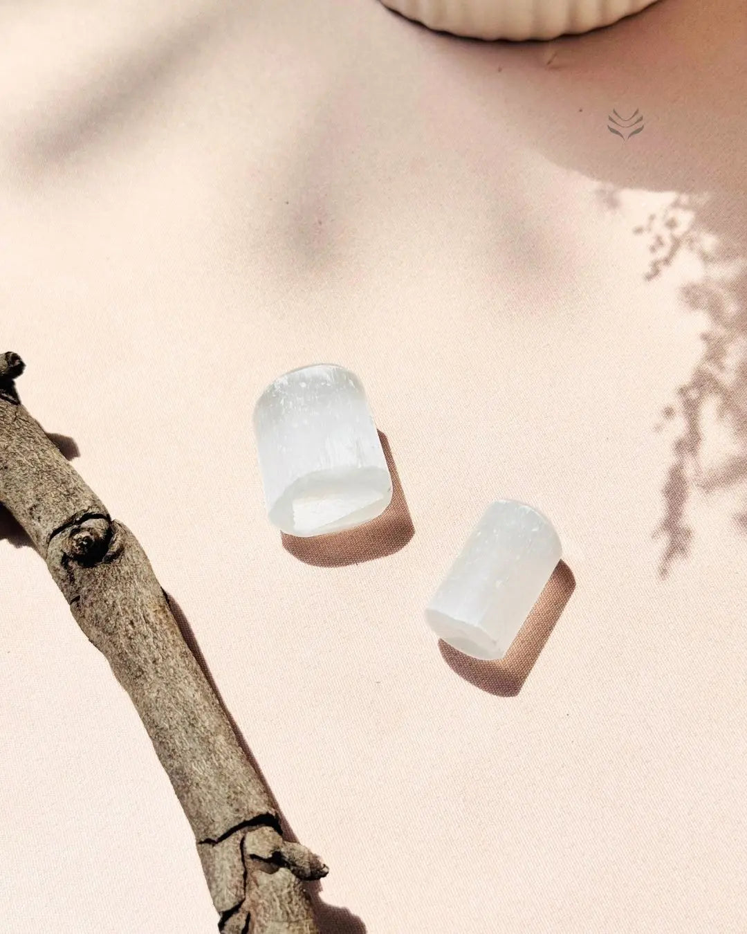 Light-Coded Moroccan Selenite Tumbles