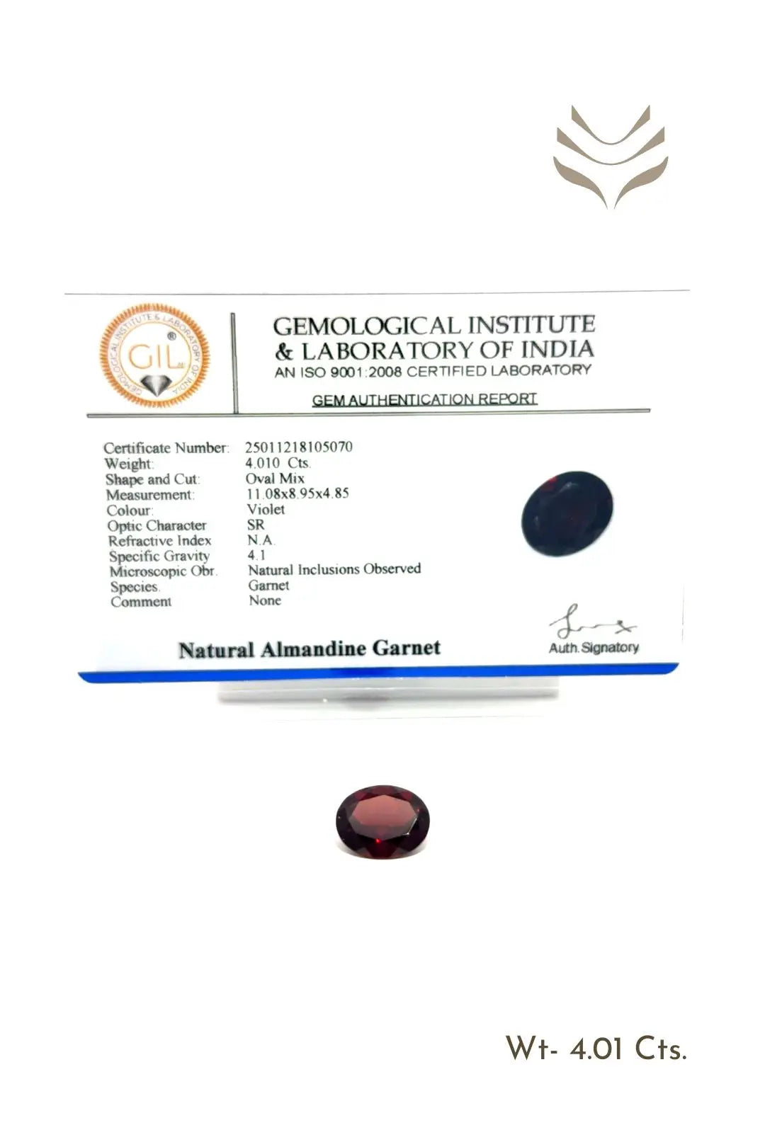 Light-Coded Mozambique Garnet - 4.01 Ct