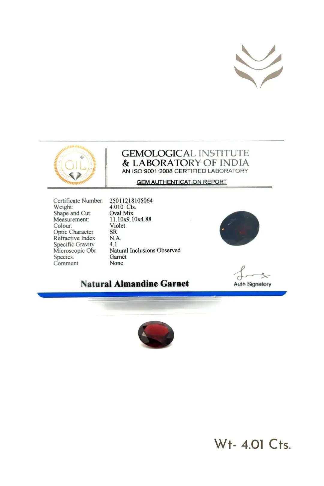 Light-Coded Mozambique Garnet - 4.01 Ct