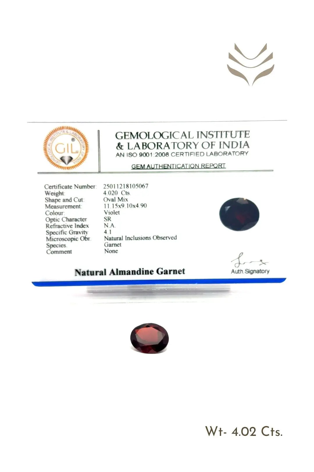 Light-Coded Mozambique Garnet - 4.02 Ct