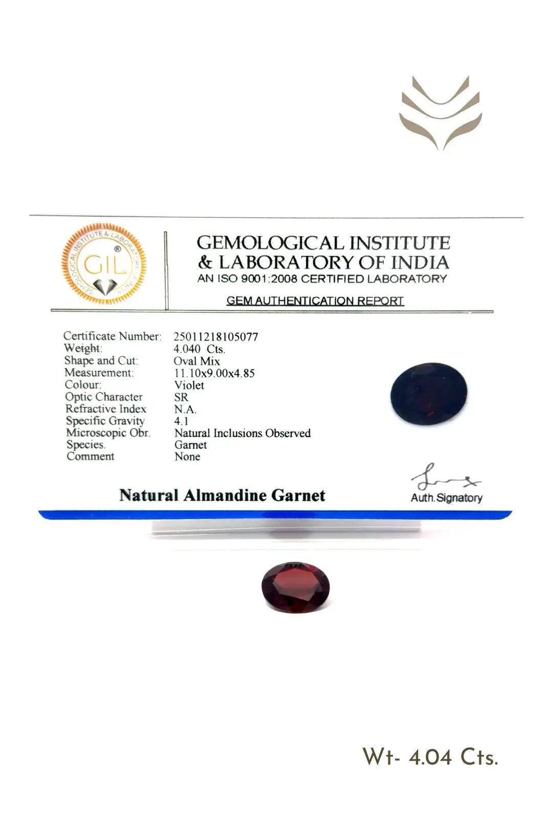 Light-Coded Mozambique Garnet - 4.04 Ct