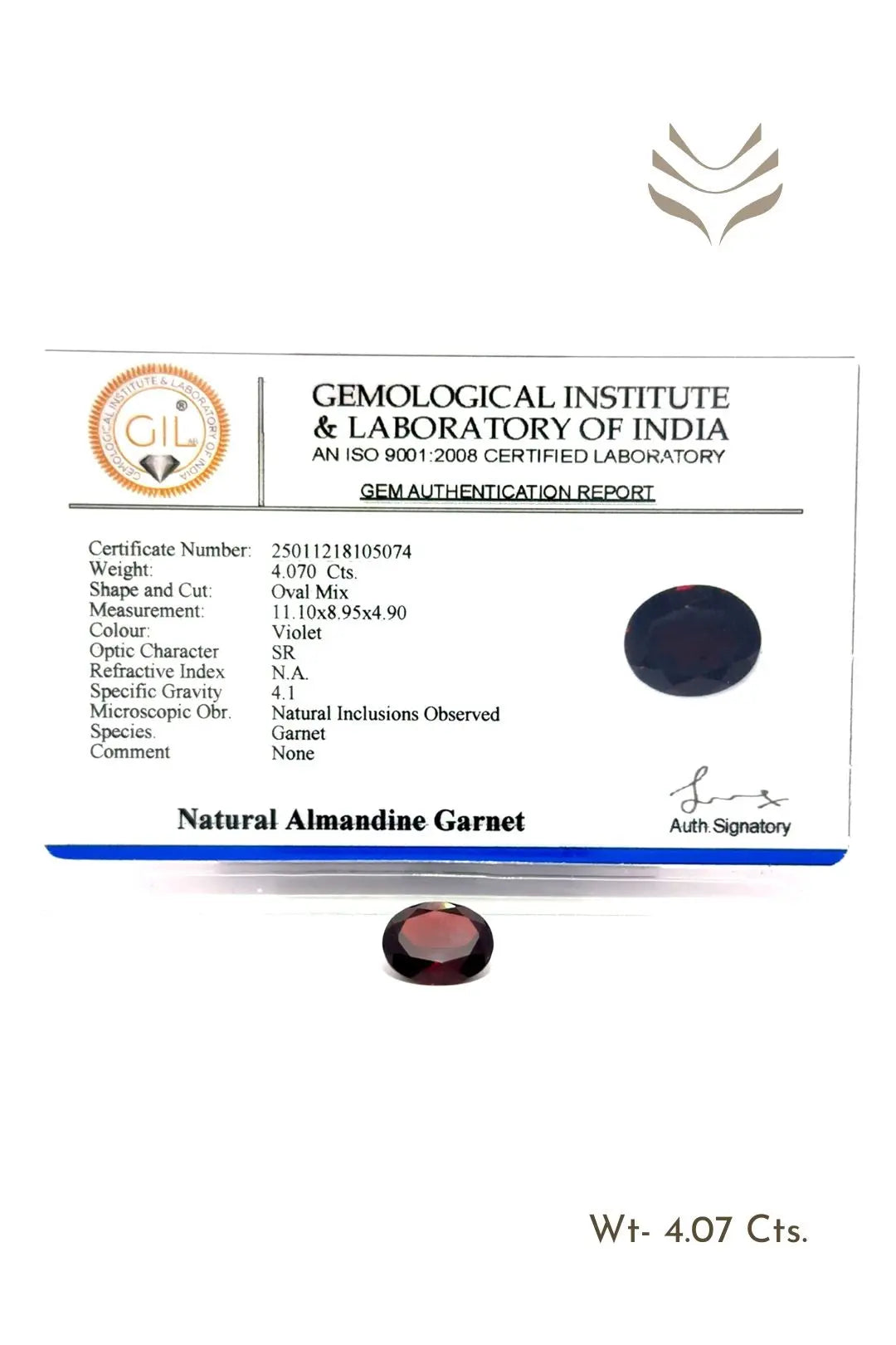 Light-Coded Mozambique Garnet - 4.07 Ct