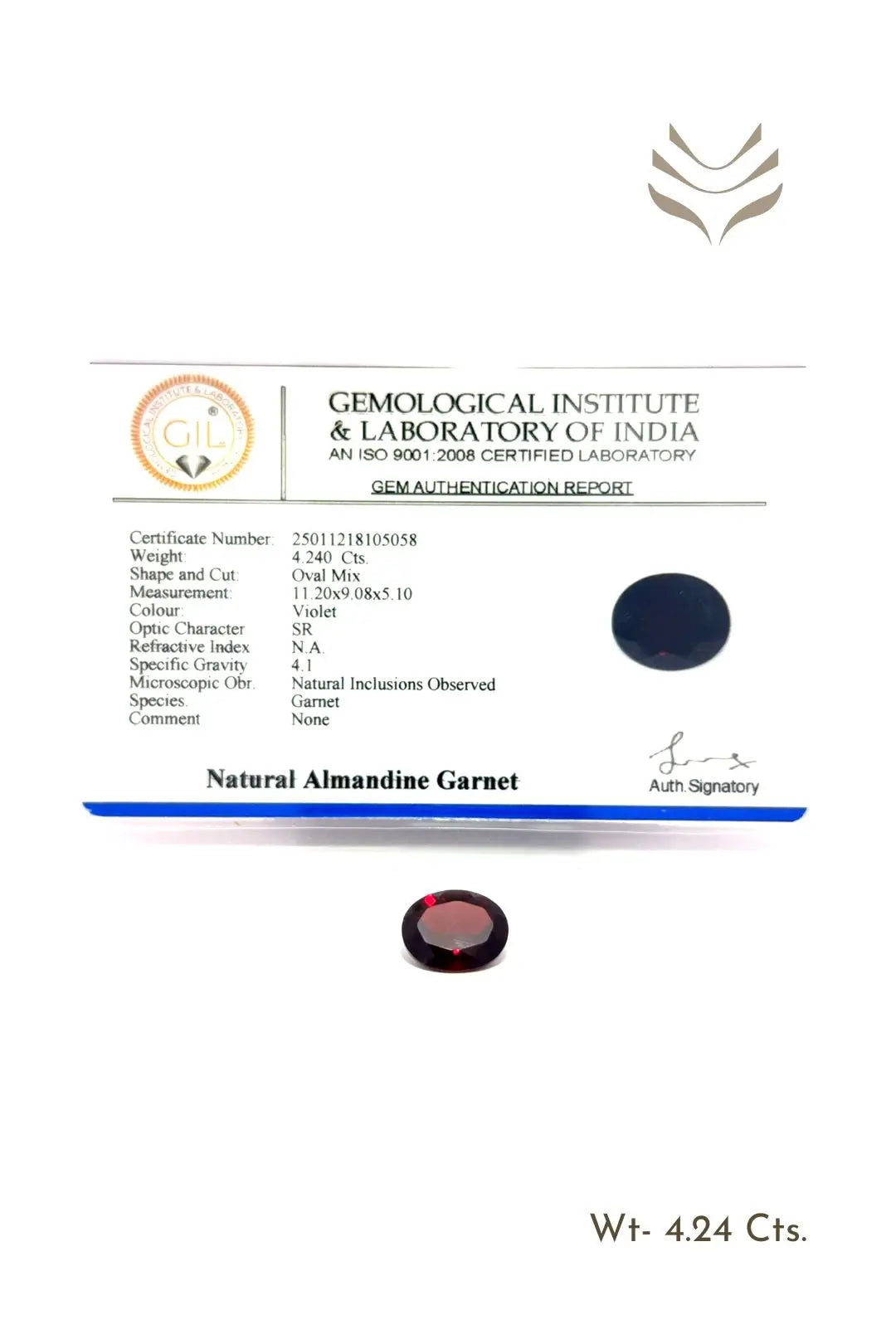 Light-Coded Mozambique Garnet - 4.24 Ct