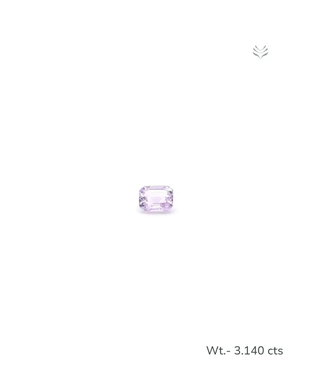 Light-Coded Natural Kunzite- 3.140 Ct