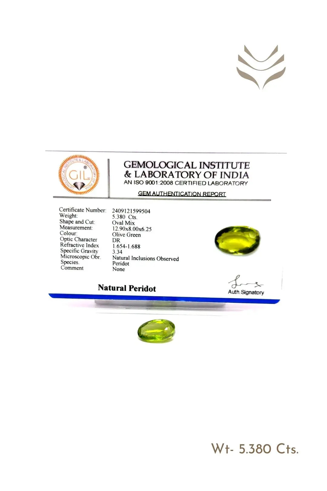 Light-Coded Peridot - 5.38 Ct