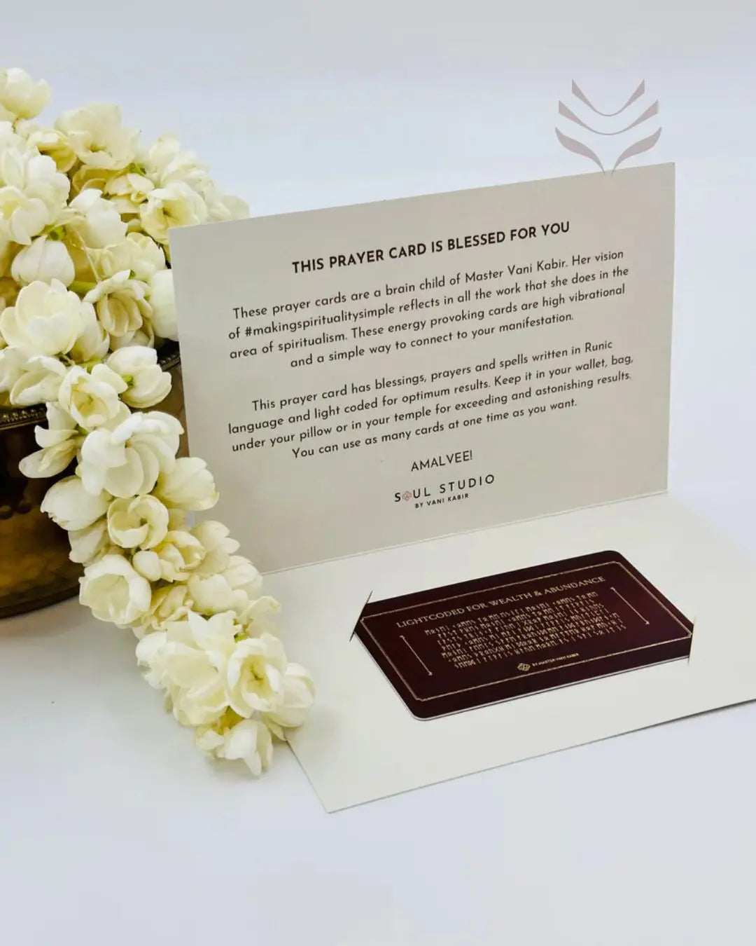 Light-Coded Prayer Card - For Wealth & Abundance