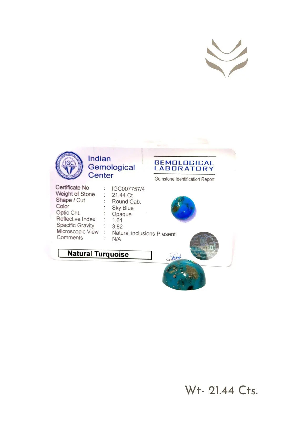 Light-Coded Premium Turquoise - 21.44 Ct