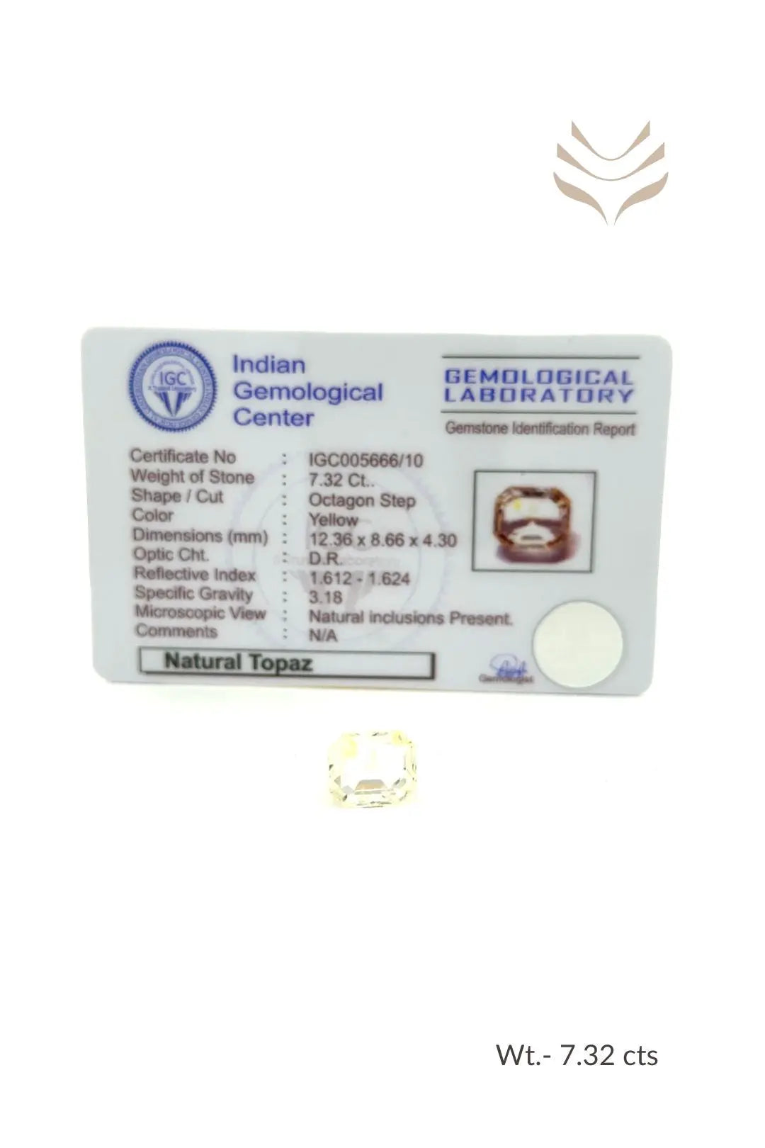 Light-Coded Premium Yellow Topaz- 7.32 Ct