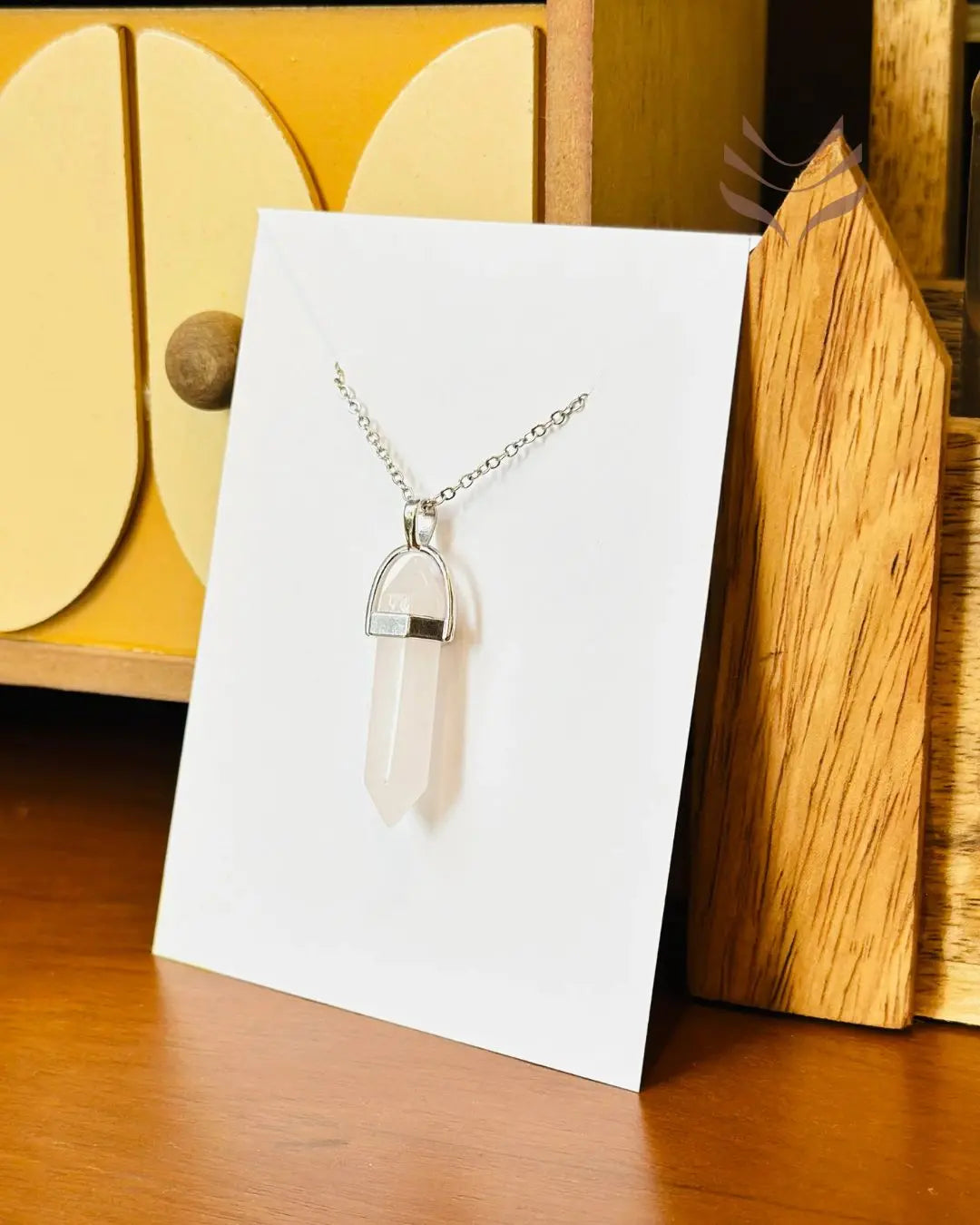 Light-Coded Rose Quartz - Double Terminated Pendant For Self Love