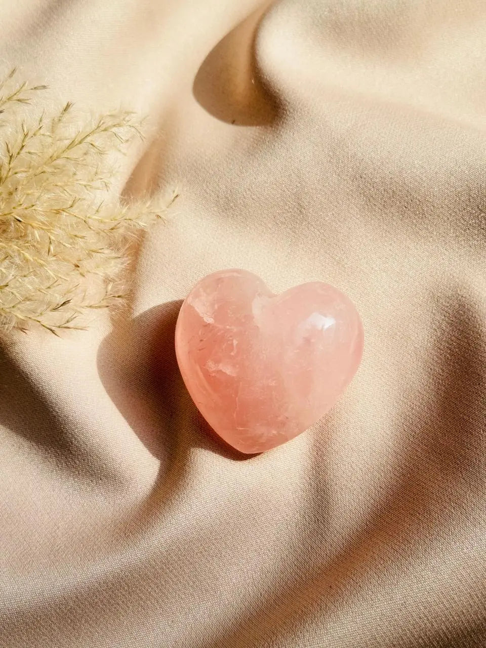 Light-Coded Rose Quartz Heart