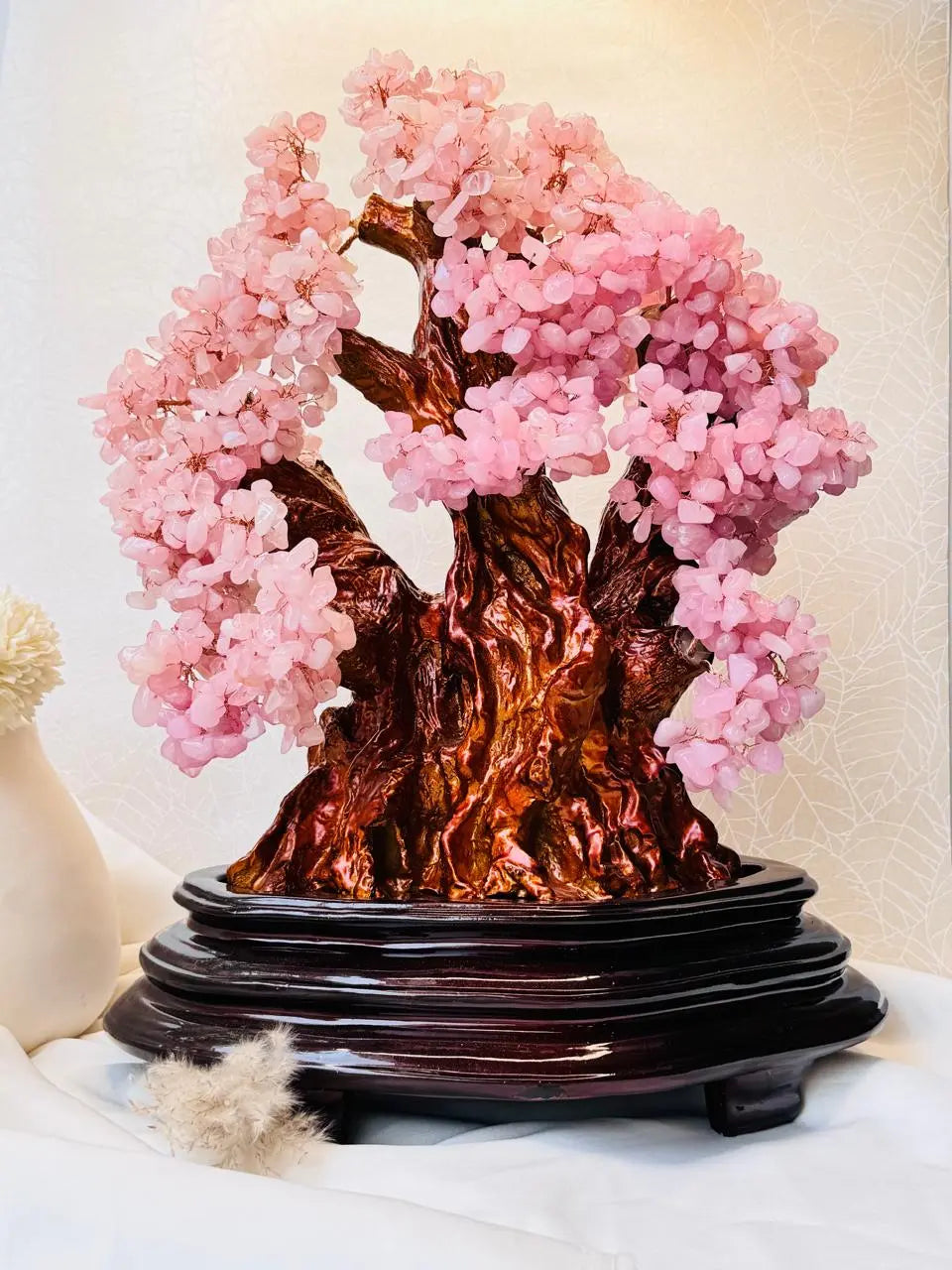 Light-Coded Rose Quartz Wishing Tree