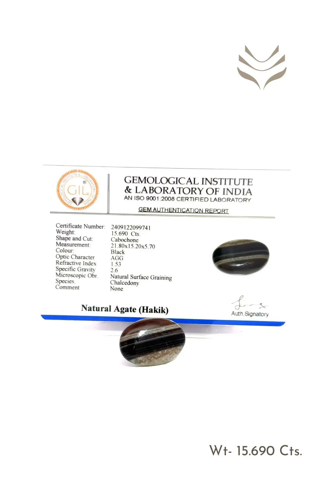 Light-Coded Sulemani Hakik - 15.69 Ct