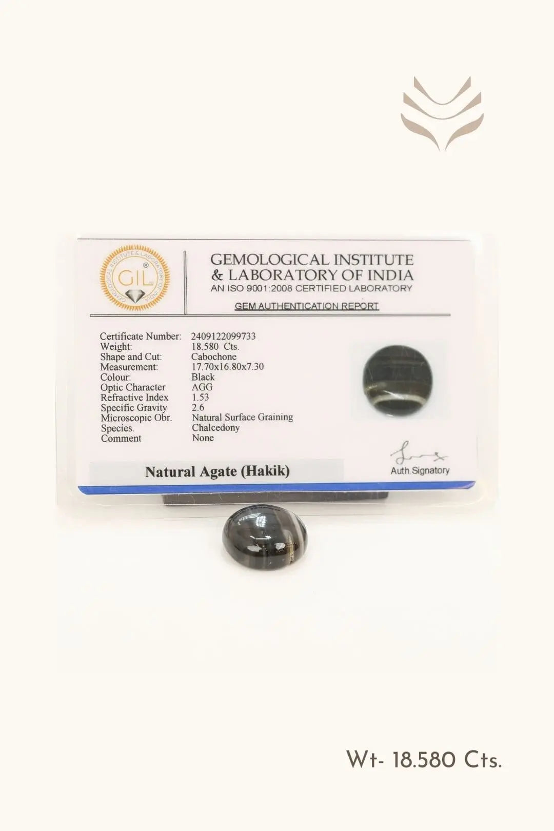 Light-Coded Sulemani Hakik - 18.58 Ct