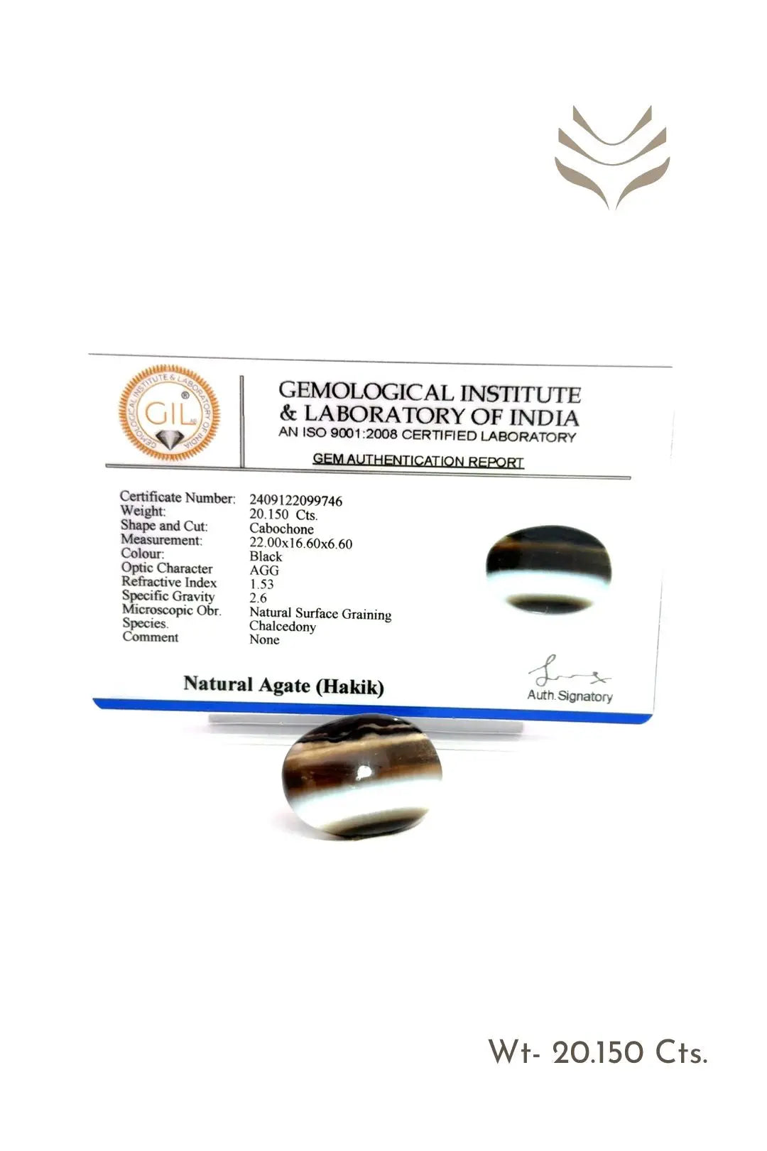 Light-Coded Sulemani Hakik - 20.15 Ct