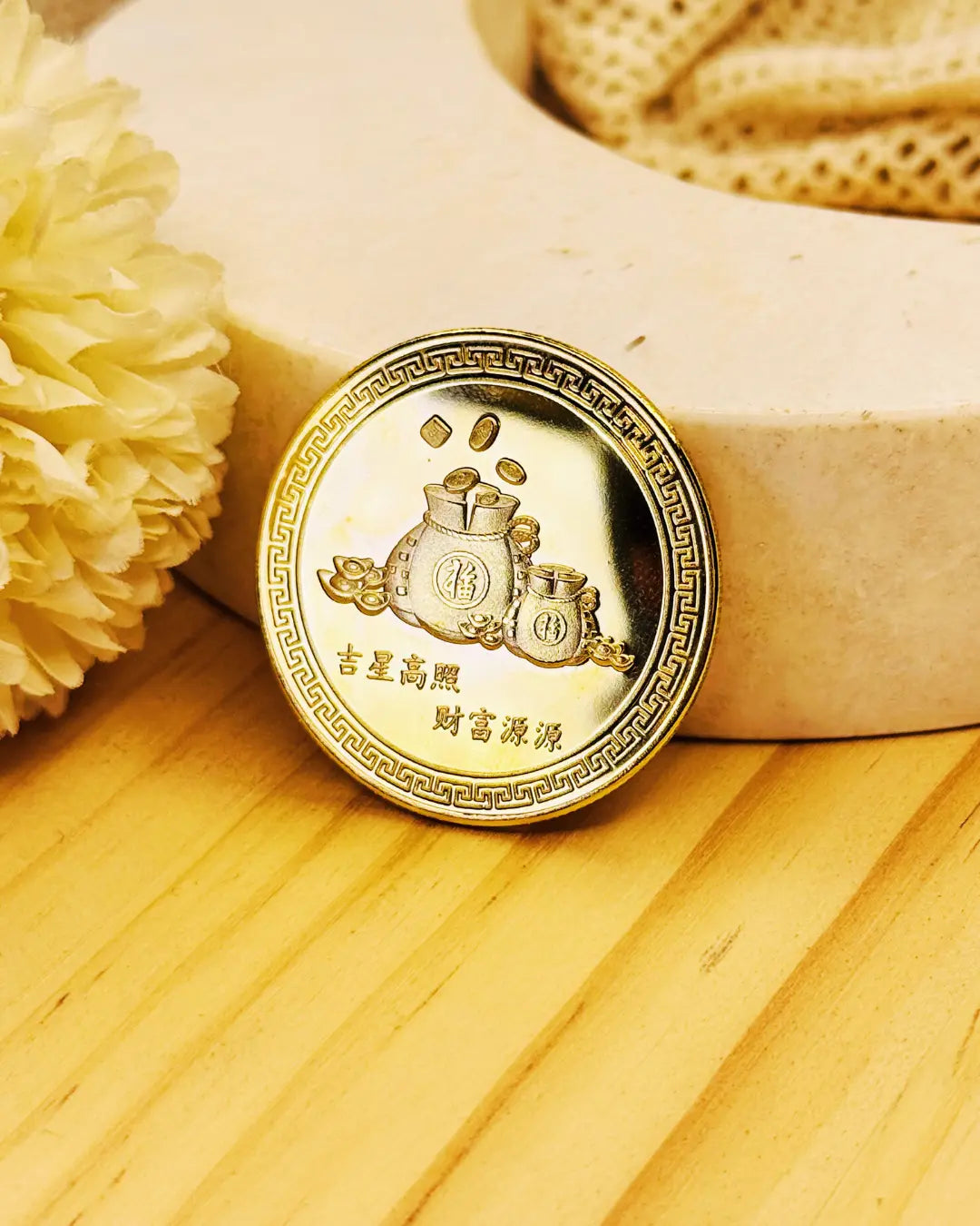 Light-Coded Tai Sui & Wood Snake Lucky Coin