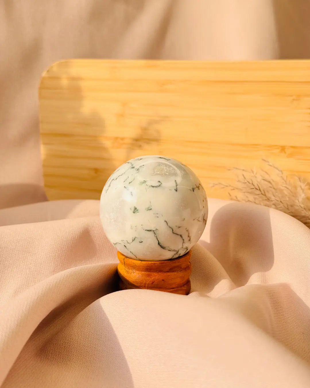 Light-Coded Tree Agate Sphere