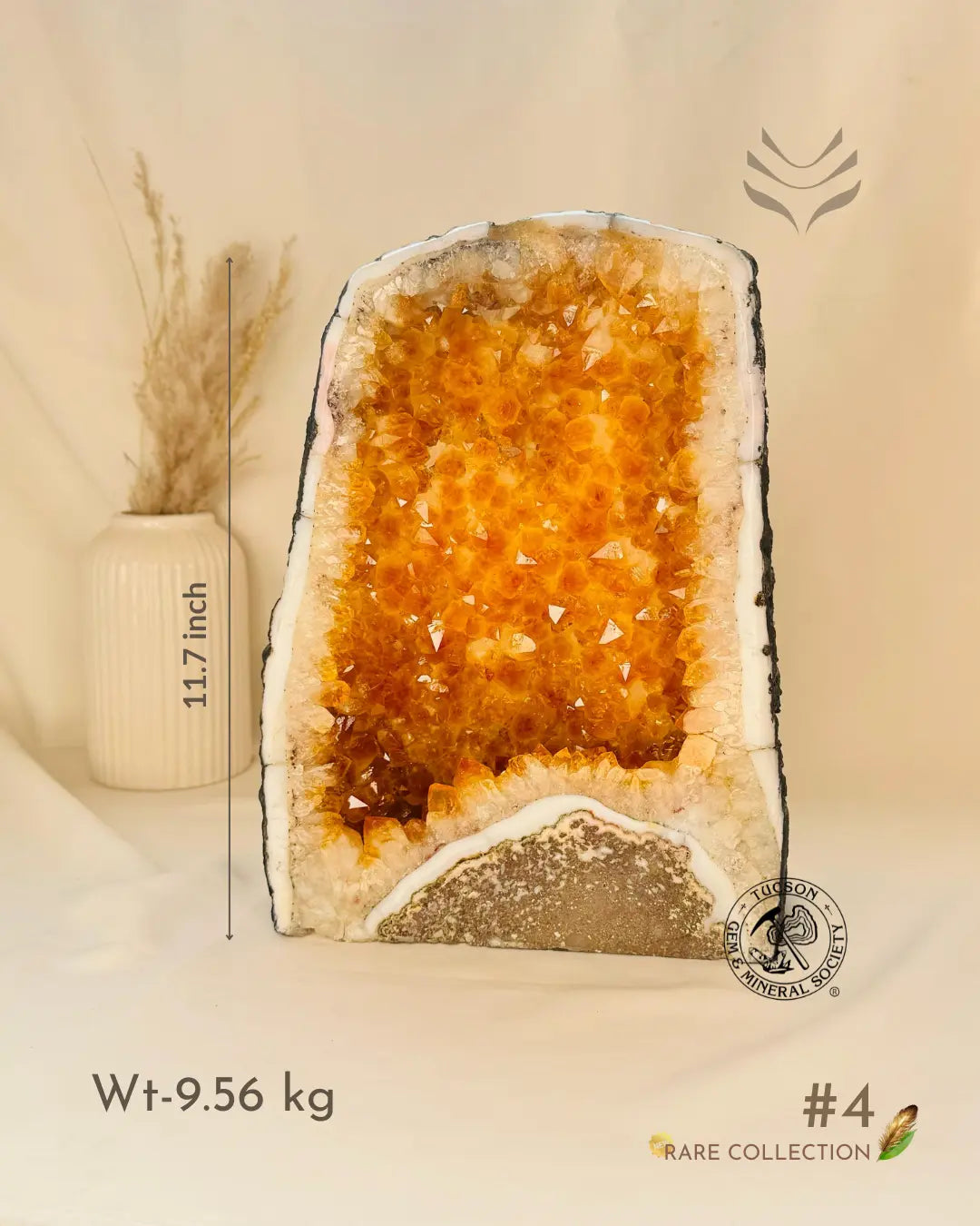 Light-Coded Wealth Magnet Citrine Geode