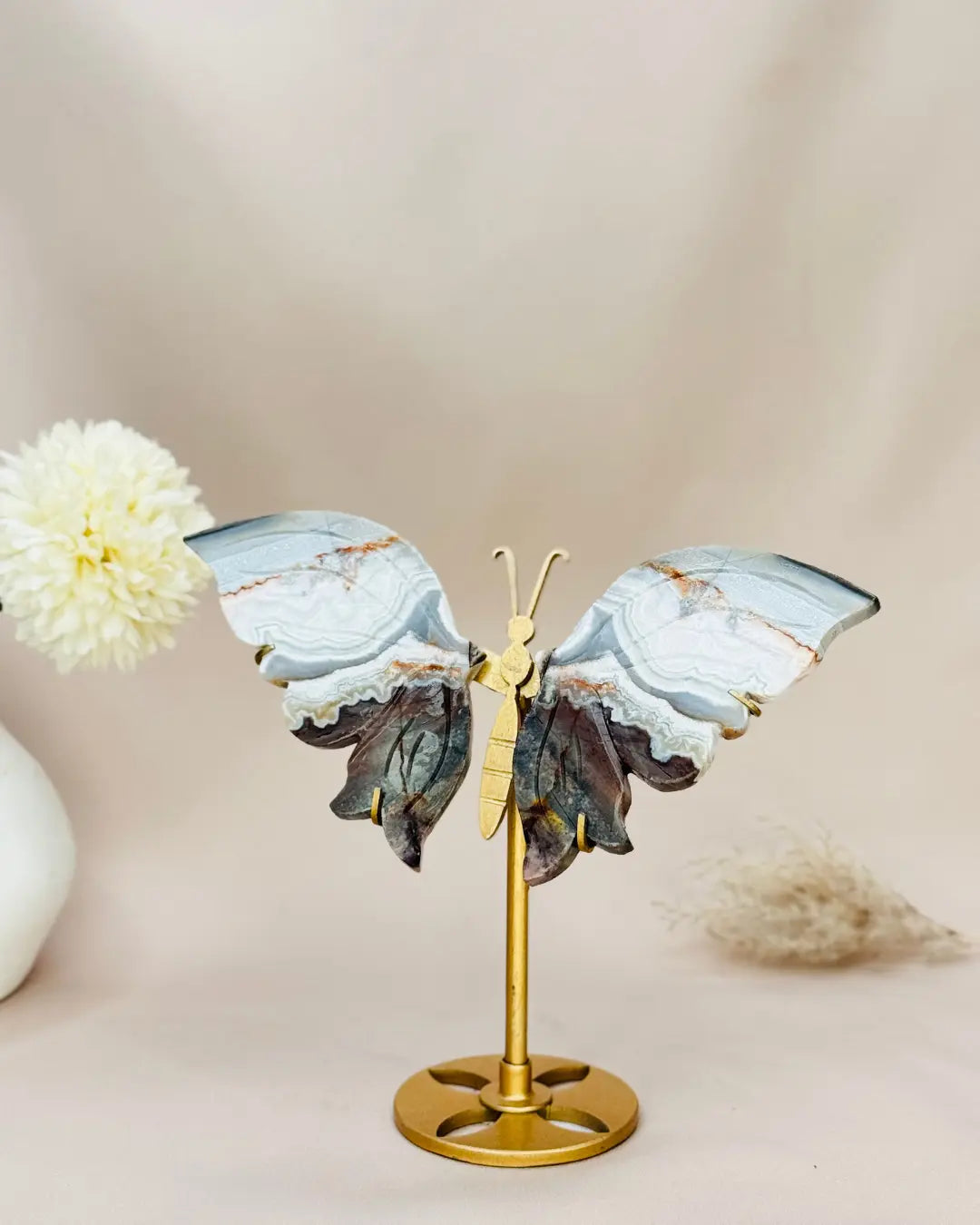 Light-Coded Wings Of Growth - Grey Agate #12