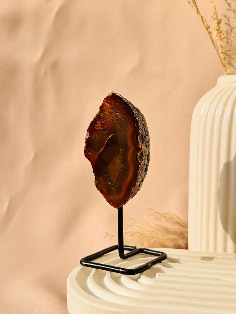 Light-Coded Yellow Agate Stands - 107gm (#4)