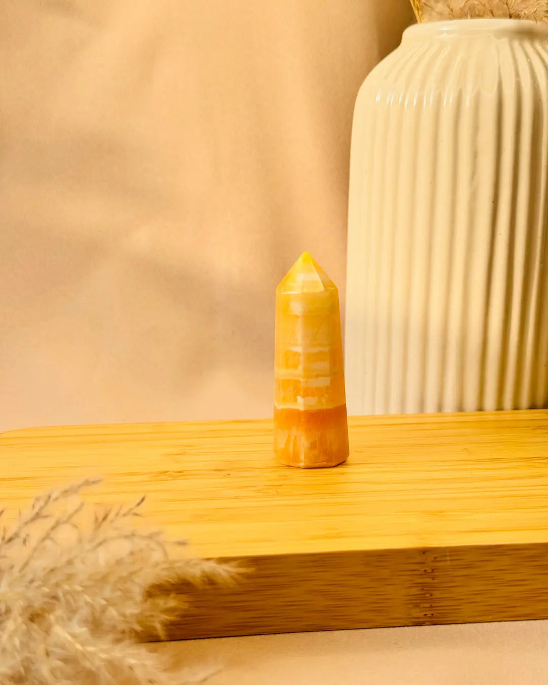 Light-Coded Yellow Calcite Points