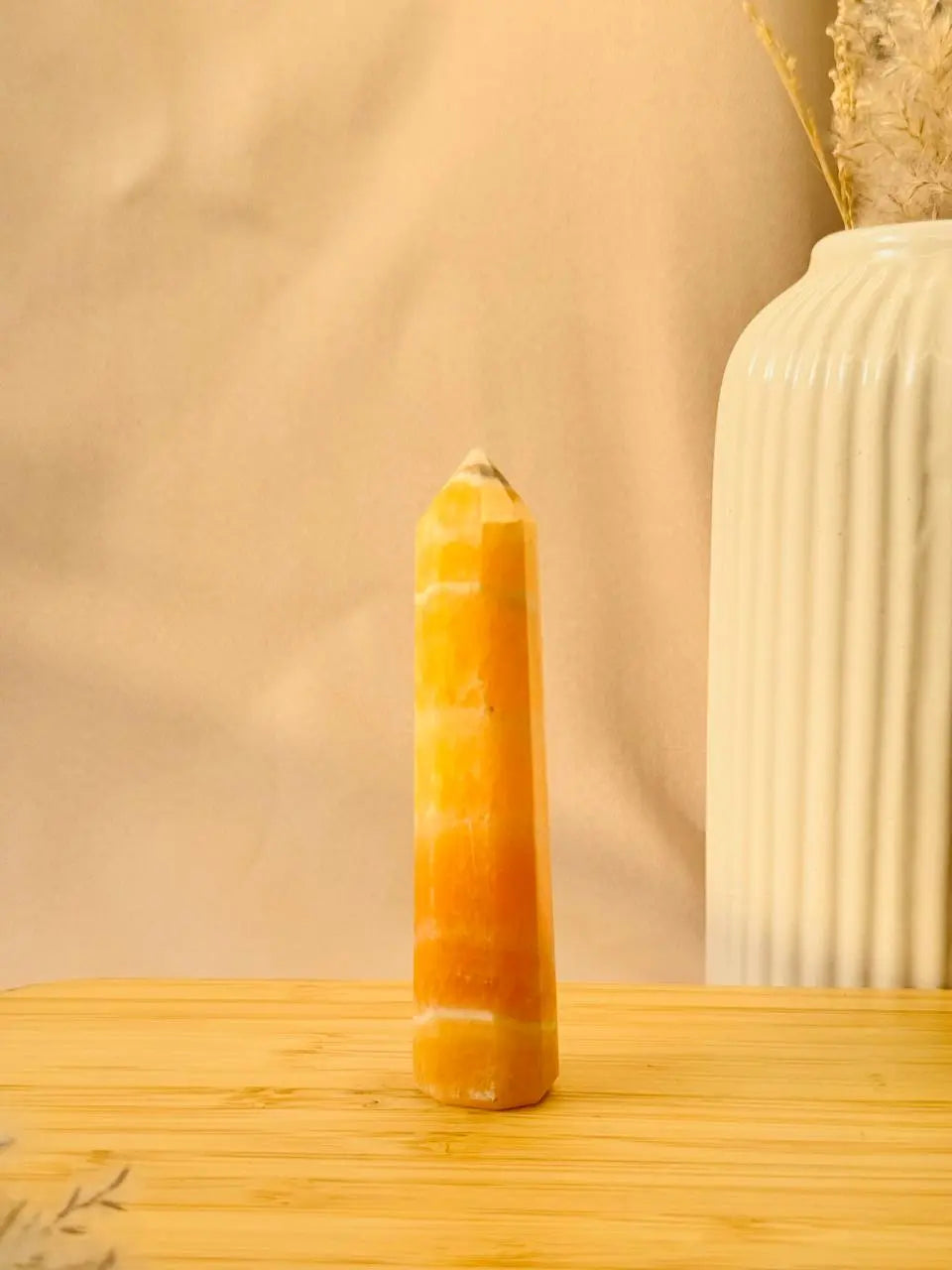 Light-Coded Yellow Calcite Points