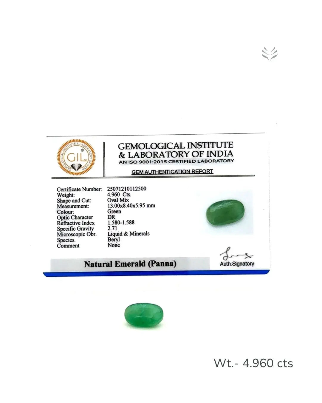 Light-Coded Zambian Emerald - 4.960 Ct
