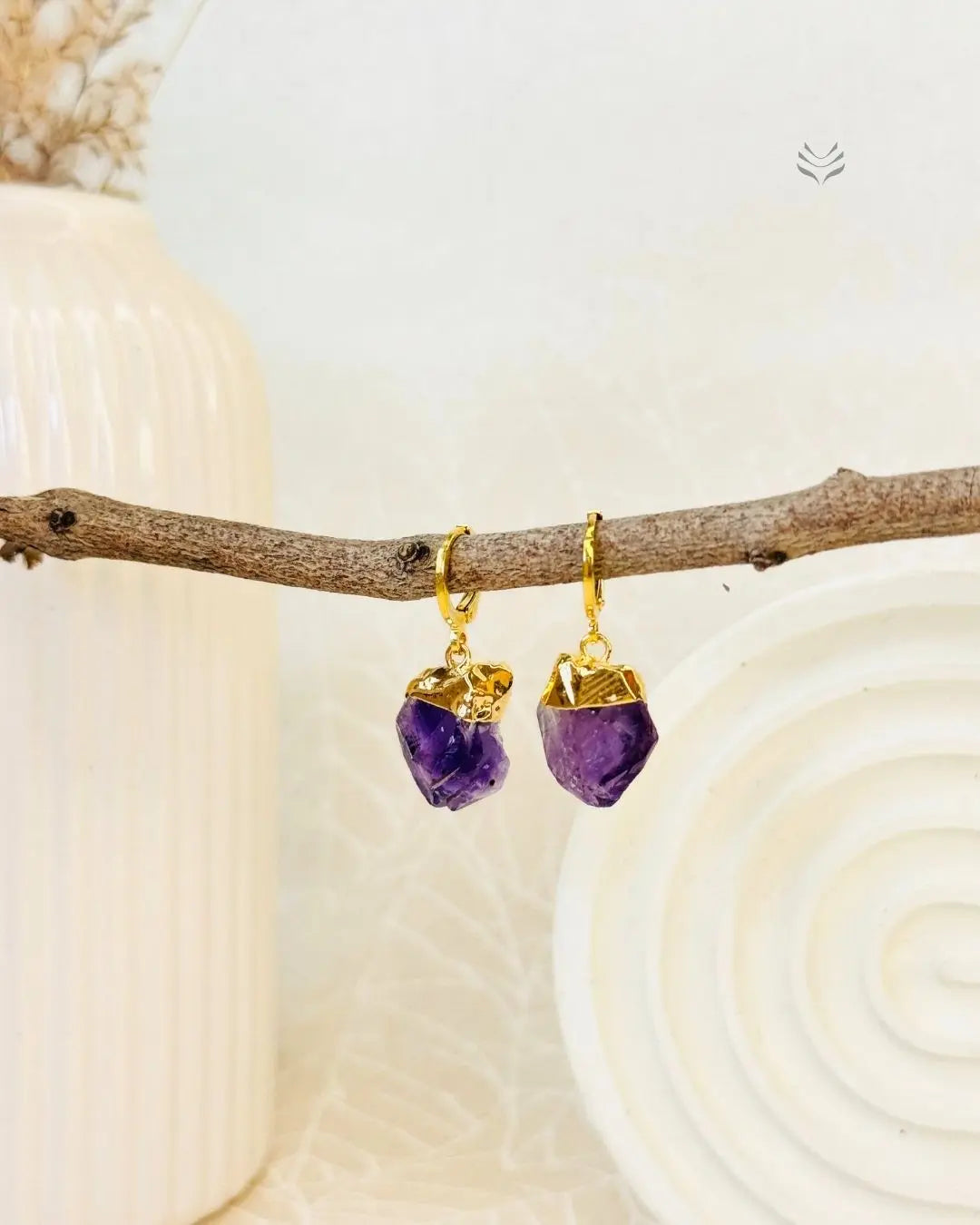 LightCoded Abundance Earrings - Amethyst