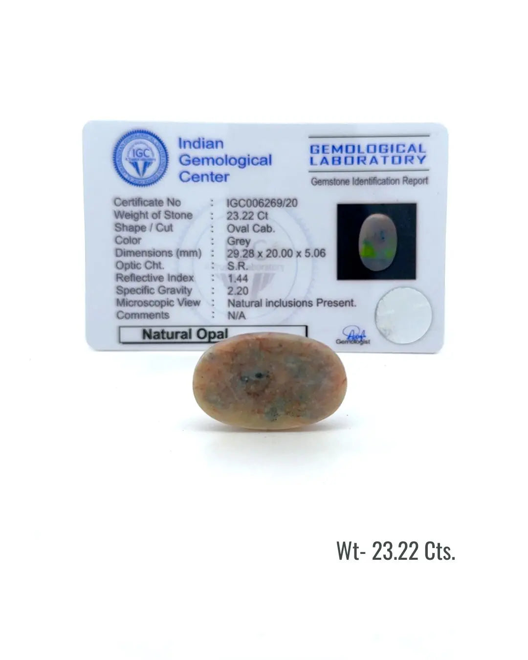LightCoded Australian White Opal - 23.22 Ct