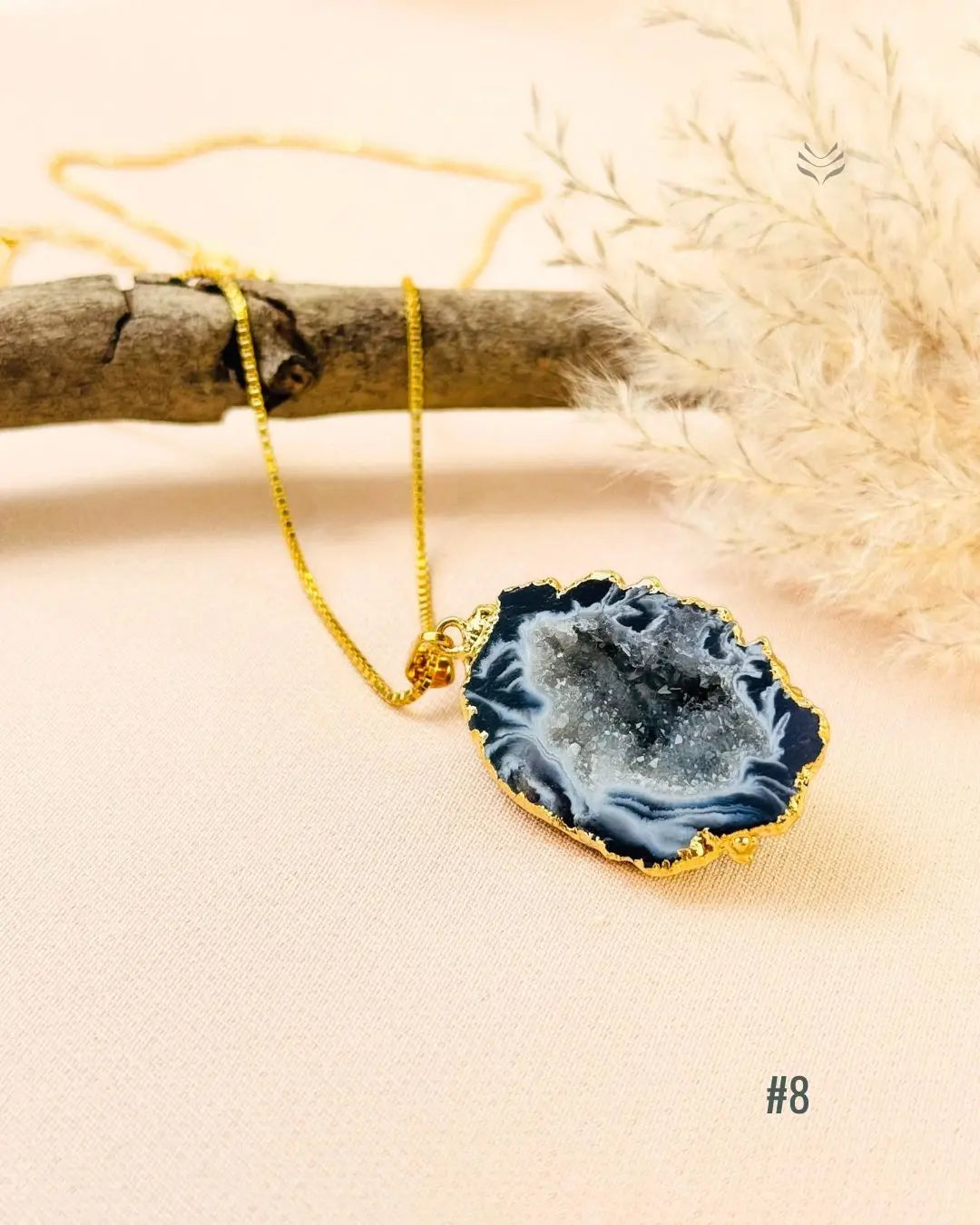 LightCoded Manifestation Carrier Geode Pendant