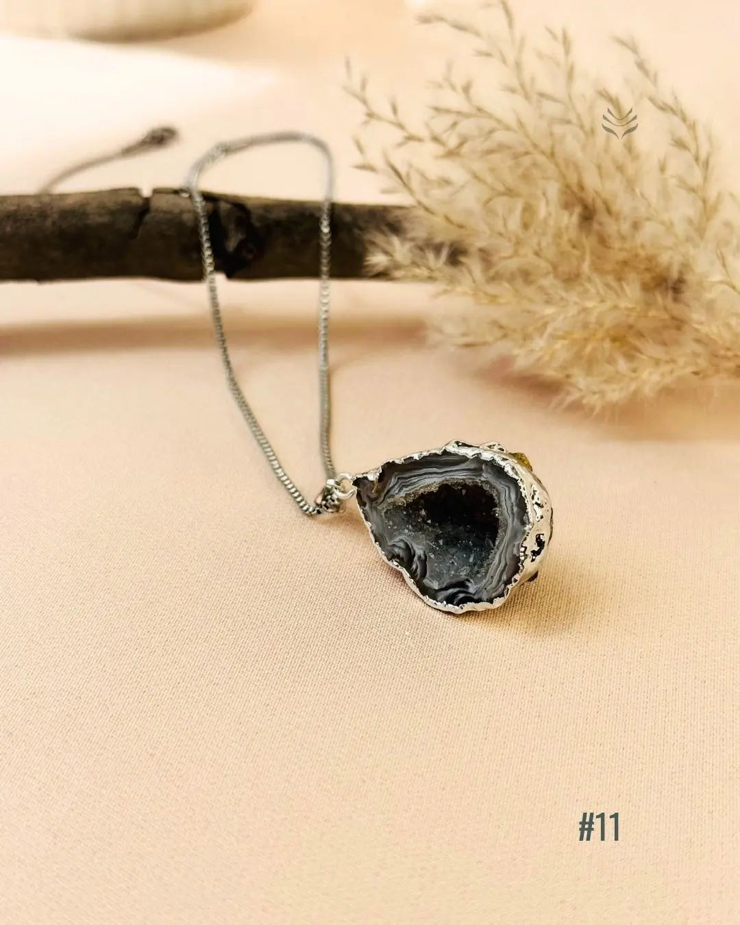 LightCoded Manifestation Carrier Geode Pendant