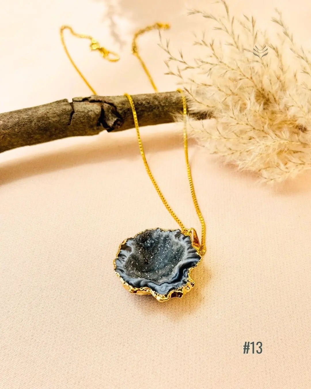 LightCoded Manifestation Carrier Geode Pendant