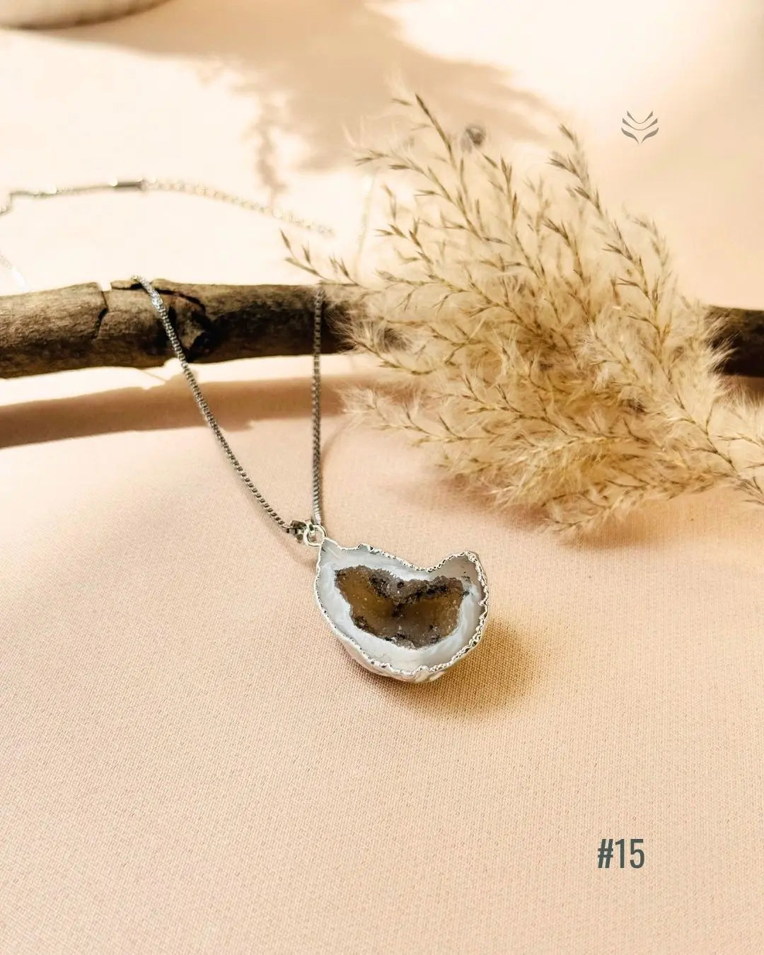 LightCoded Manifestation Carrier Geode Pendant