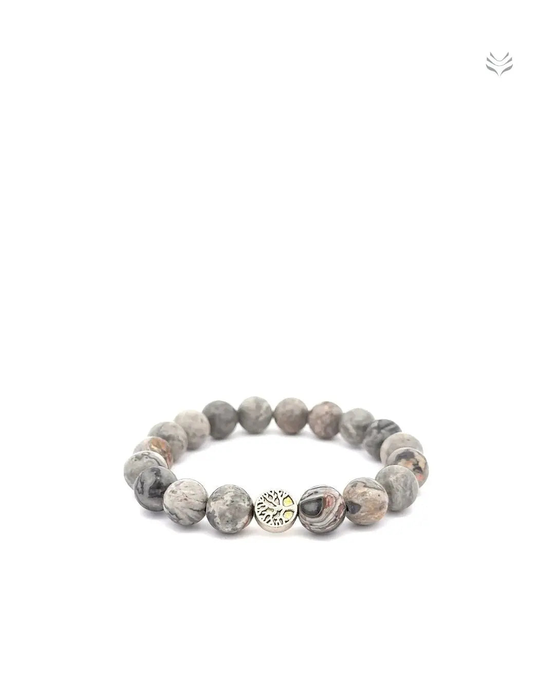 LightCoded Map your Life-Grey Map Jasper Bracelet