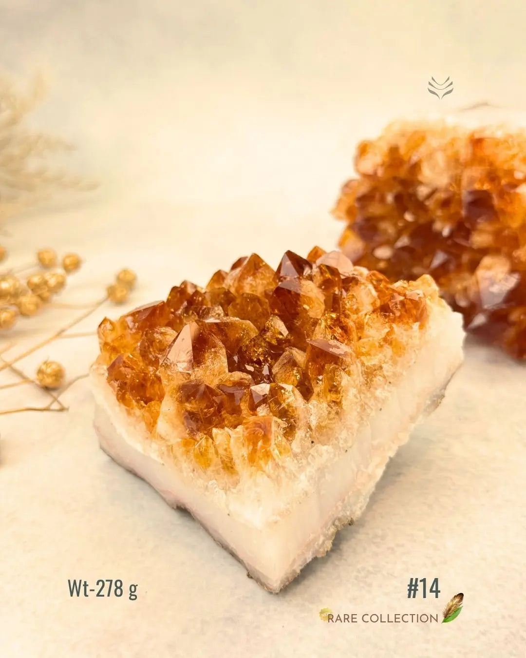 LightCoded Raw Citrine Cluster