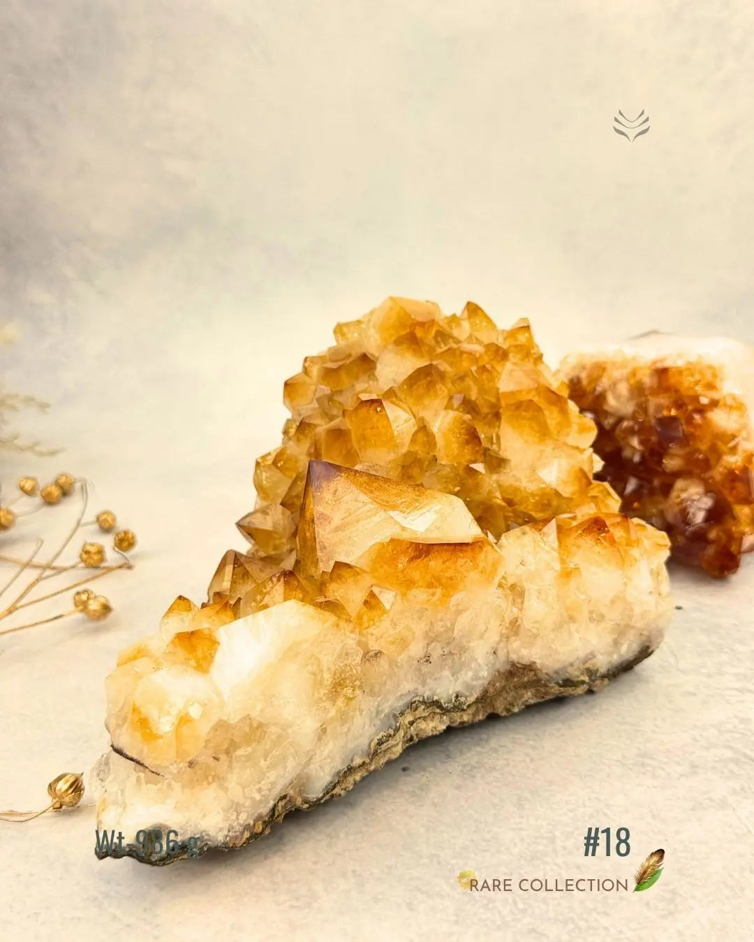 LightCoded Raw Citrine Cluster