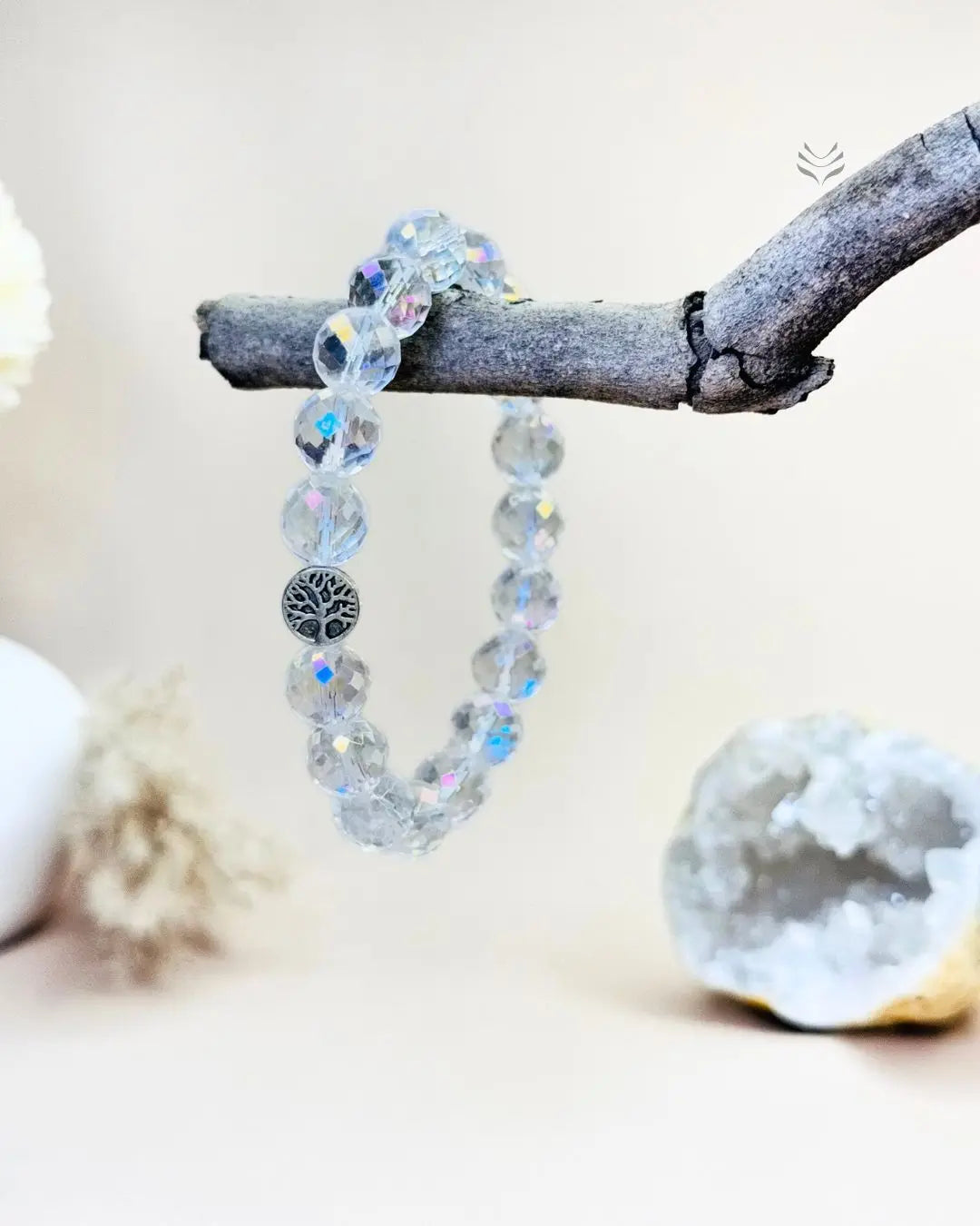 LightCoded Titanium Aura Quartz Faceted