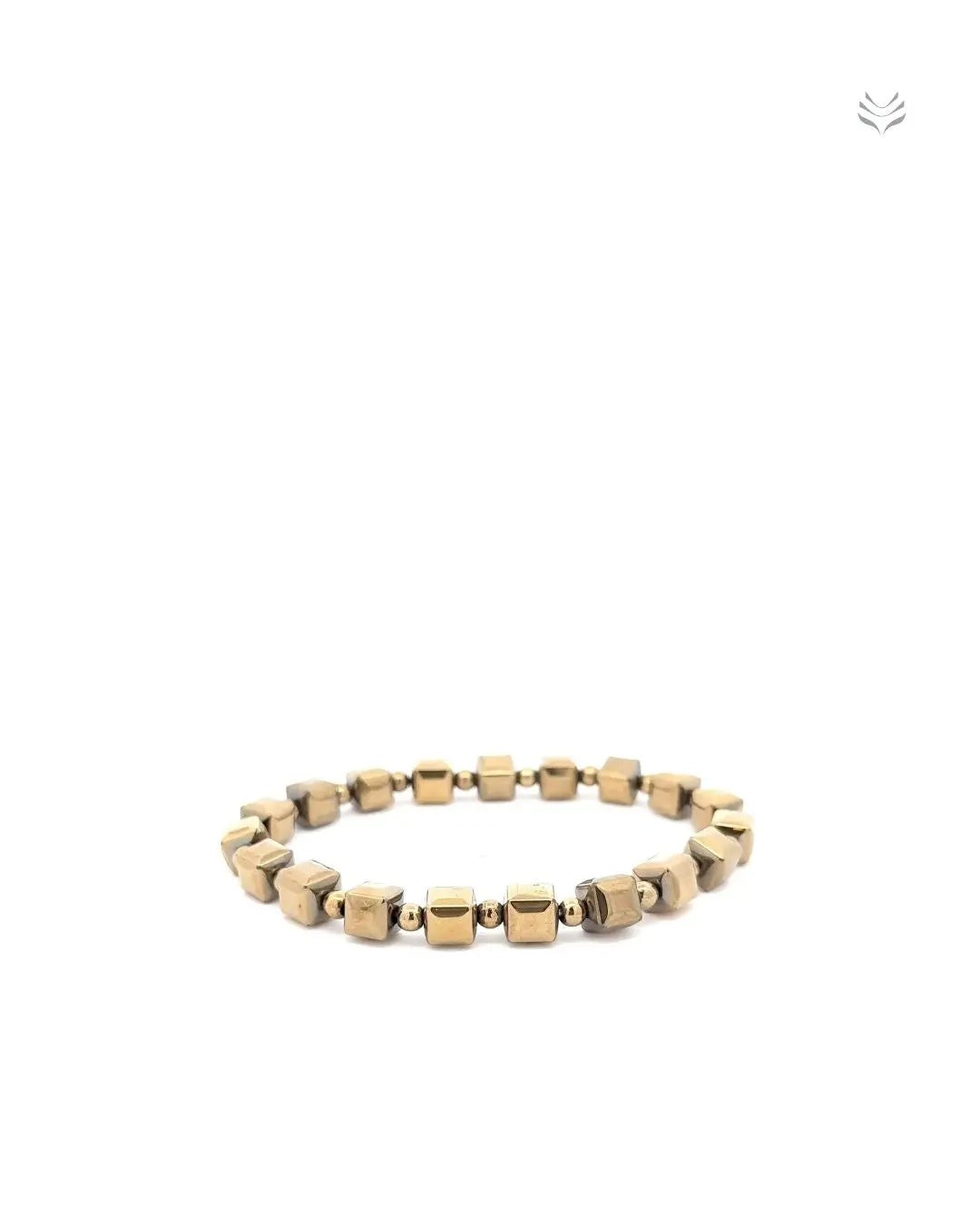 LightCoded Wealth Attractor - Iron Pyrite Bracelet Polished