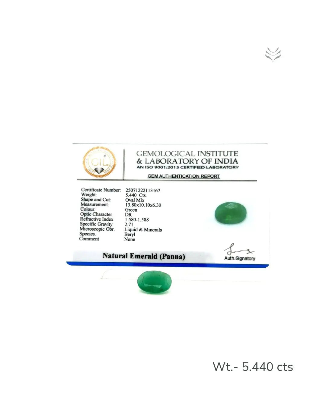 LightCoded Zambian Emerald - 5.440 Ct