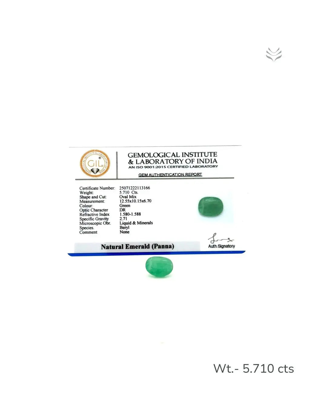LightCoded Zambian Emerald - 5.710 Ct