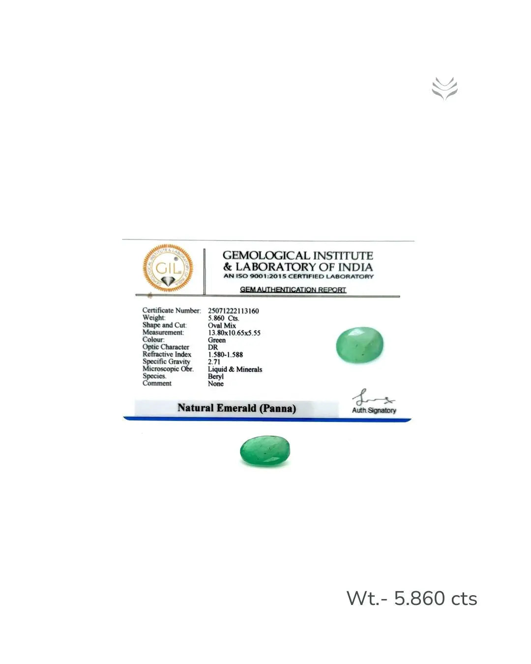 LightCoded Zambian Emerald - 5.860 Ct