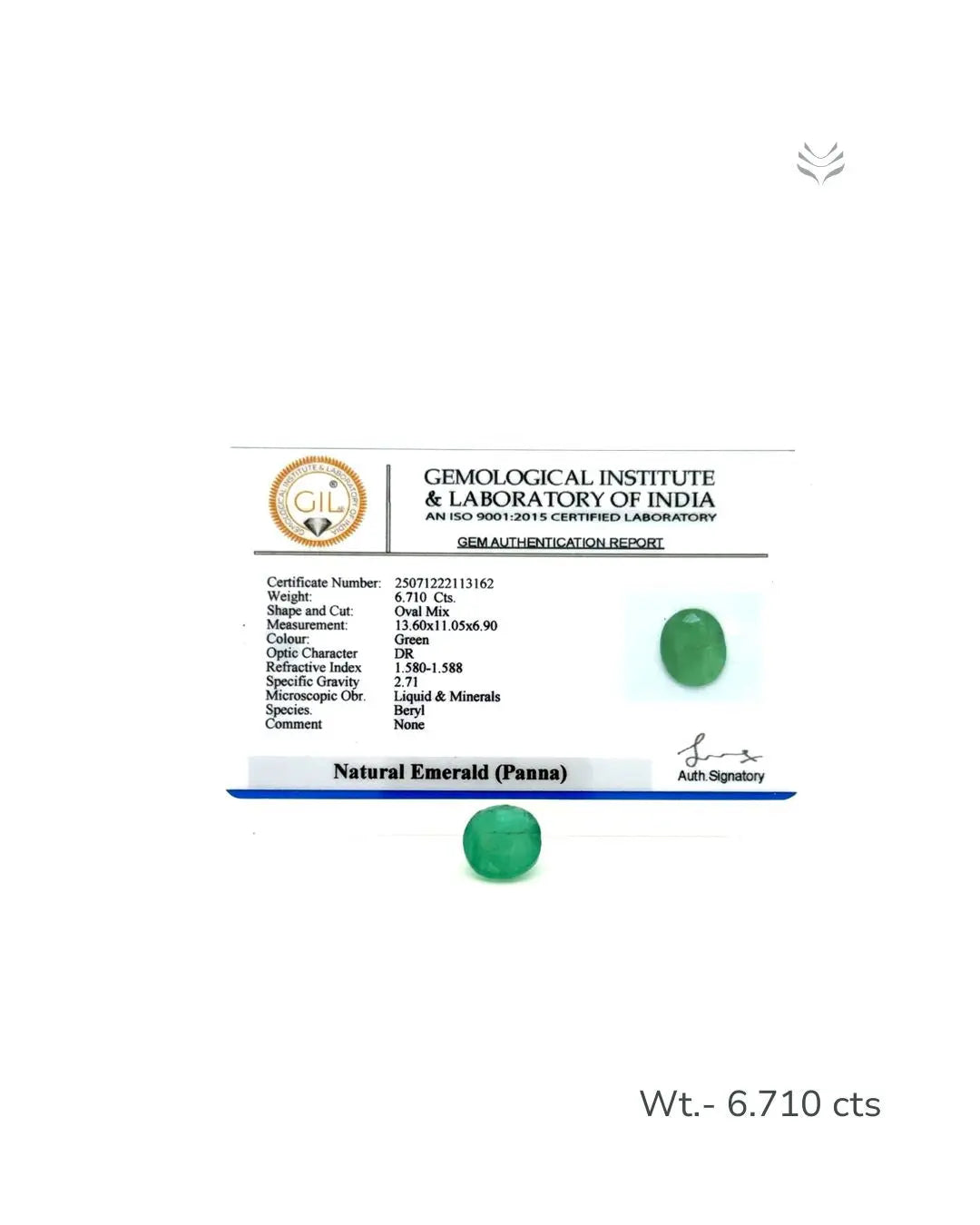 LightCoded Zambian Emerald - 6.710 Ct